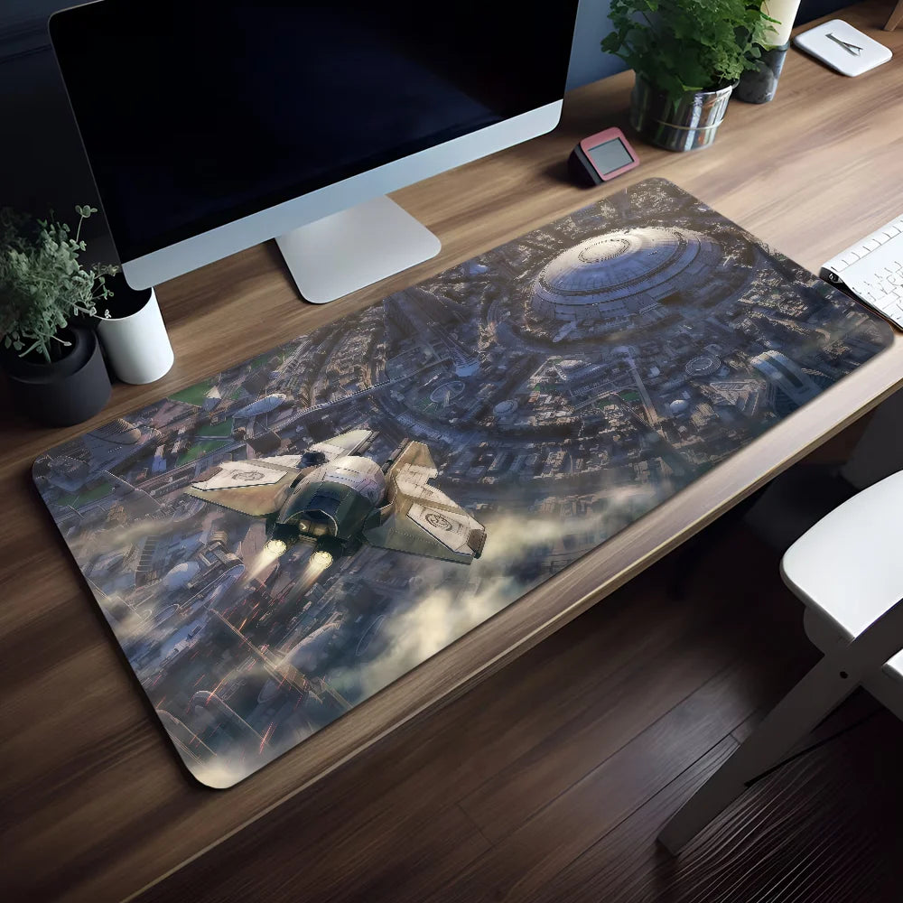 Mouse Pad Non-slip Lockedge Office Student STAR Gaming Thickened Movie Large W-WARS Fiction Science Writing Cushion MousePad