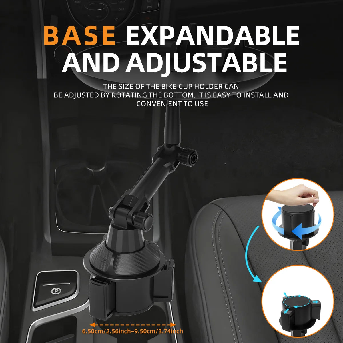 Car Cup Phone Holder Stand Mount Tray 360° Degree Rotation Table Slot Food Organized Adjustable Drink Accesories for iphone