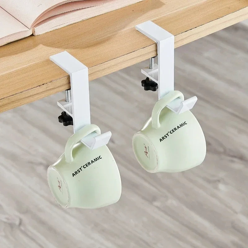 1/2pc Adjustable Desk Edge Hook Gaming Headset Desk Hanger Backpack Storage Hanging Hook Holder Punch-free Home Office Organizer