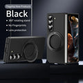 Luxury Rotatable Magnetic Ring Protective Case for Samsung Z Fold 8 Ultra Fold 7 6 5 Cover Built-in Glass Screen Protector Funda