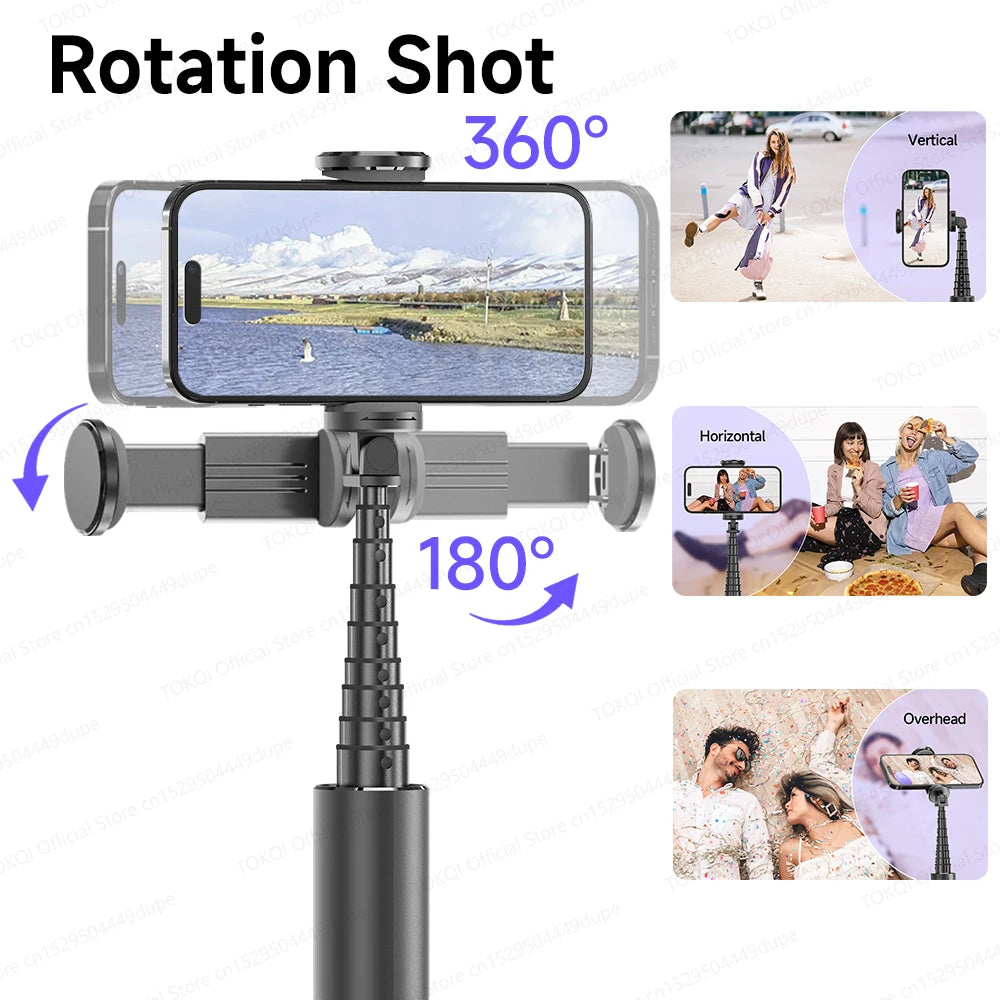 C21 Selfie Stick Stable Tripod with Bluetooth wireless Remote for IPhone Android Mobile Phones Shooting Video, Hidden Phone Clip