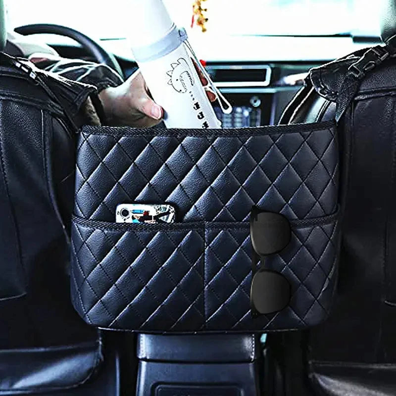 Large Capacity Car Front Seat Gap Hanging Storage Bag Adjustable Strap Travel Holder