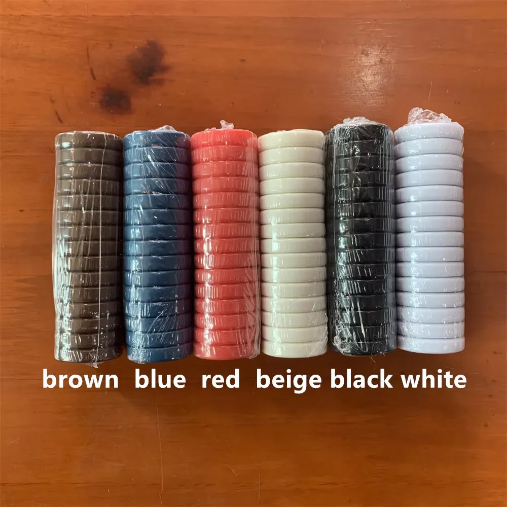 15Pcs/set High Quality 27mm Blank Chess Game Backgammon Piece Plastic Glossy Chip Coin/light Wafer