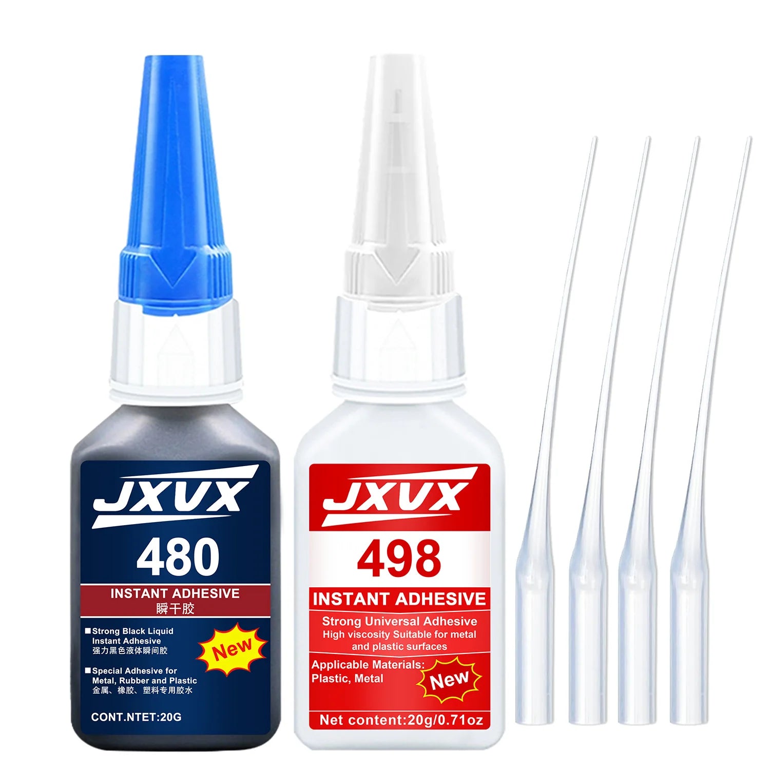 498/480 Clear/Black Wood Super Glue For Woodworking Furniture Repair Safe Carpenter Glue Instant Quick-drying Cyanoacrylate Adhesive For for Chairs Tables Doors and Wooden Floors.