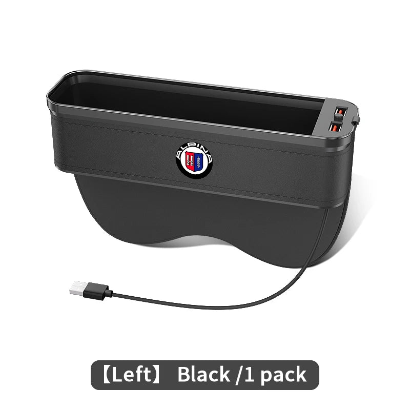 For ALPINA B3 B4 B5 B7 B8 D3 D4 D5 XD3 XD4 XB7 G05 G10 G20 G30 G60 G82 E60 E87 E92 F10 F20 F30 Car Seat Gap Festoon Storage Box