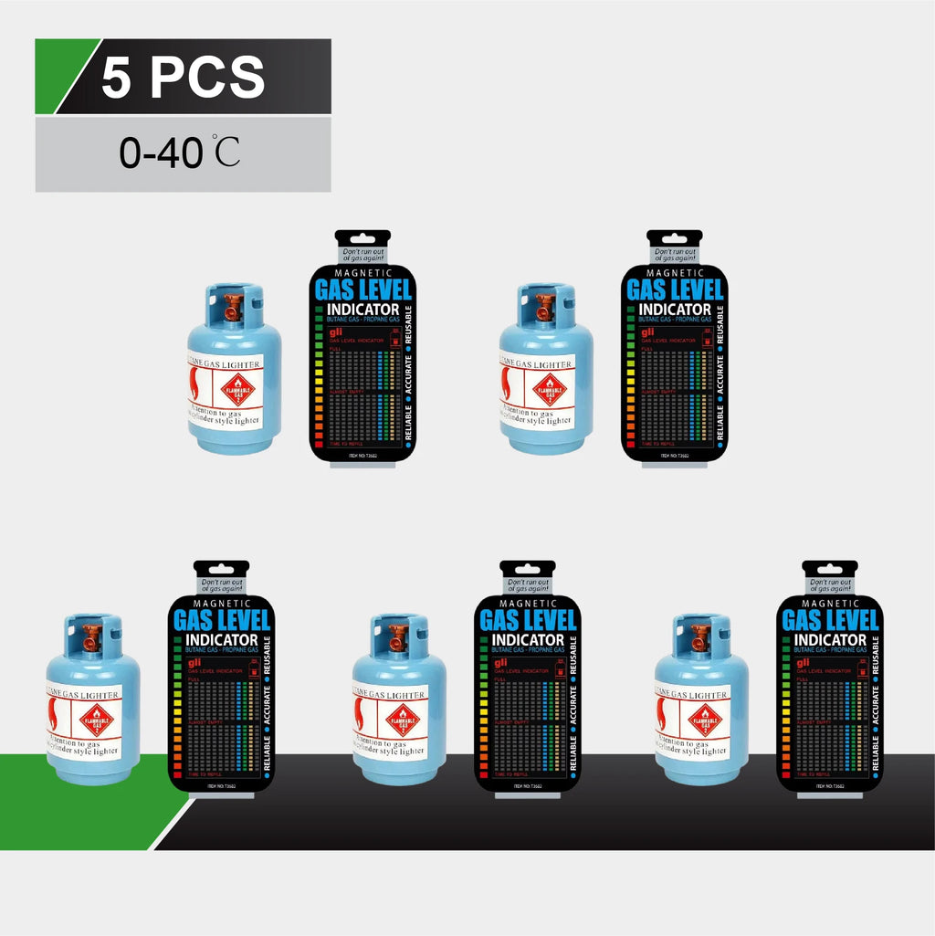 LPG Gas Level Indicator Magnetic Card Tank Gauge Sticker Gas Bottle Level Indicator Temperature Sensitive