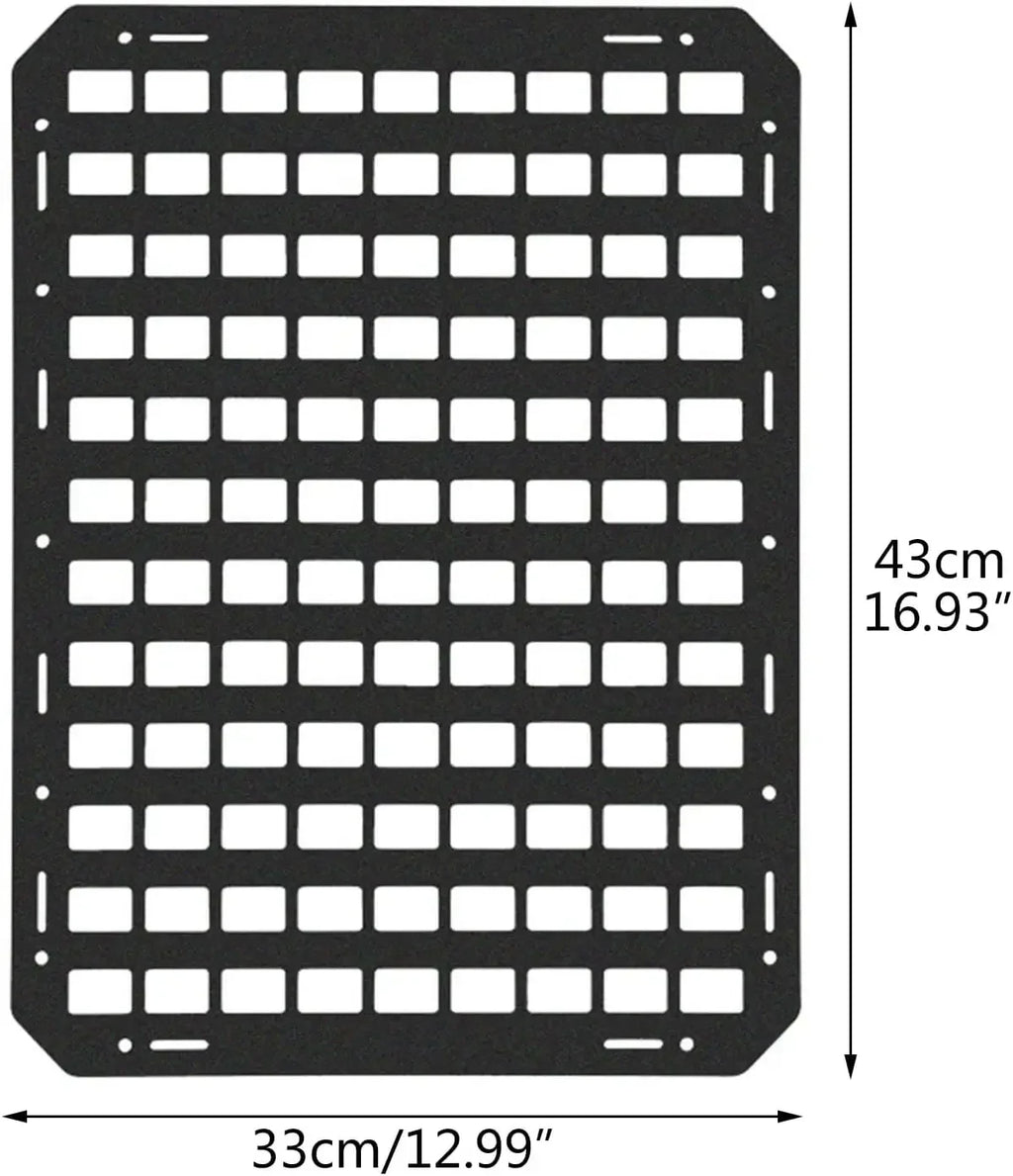 Car Seat Back Tactical Molle Panel Multifunctional Adjustable Seat Mesh Storage Organizer Tactical Vehicle Storage Hanging Plate