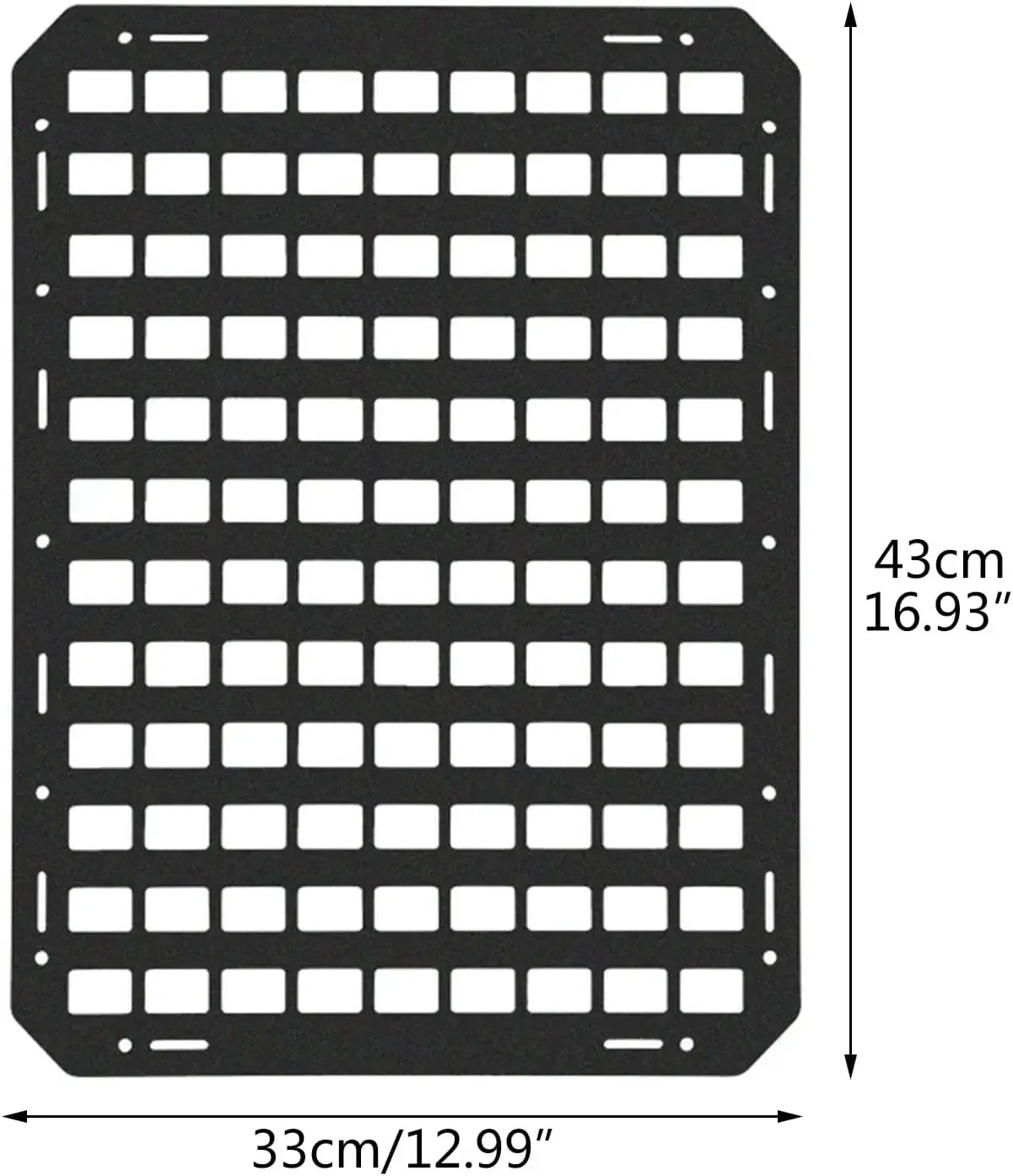 Car Seat Back Tactical Molle Panel Multifunctional Adjustable Seat Mesh Storage Organizer Tactical Vehicle Storage Hanging Plate
