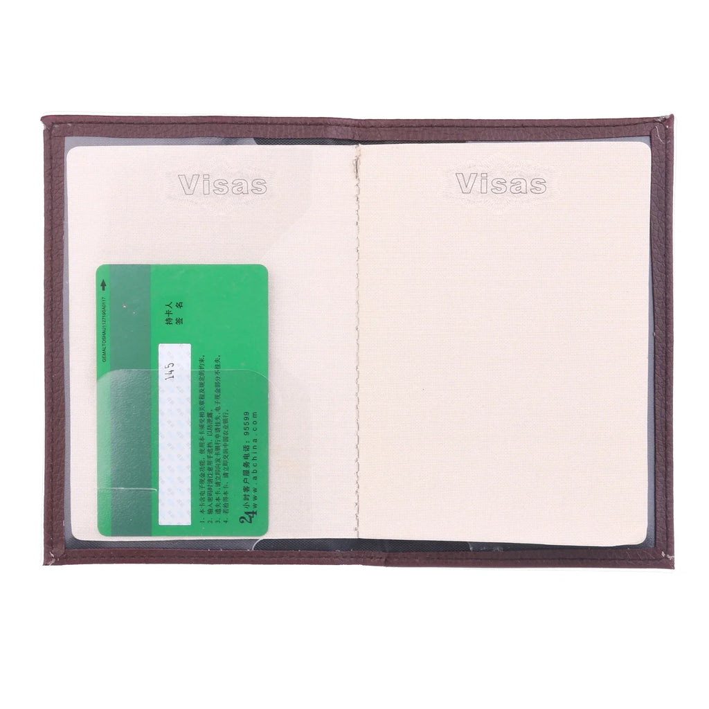 High Quality Pu Passport Protective Cover Bank Card Holder Travel Document Fashion Men and Women French Passport Cover Wallet