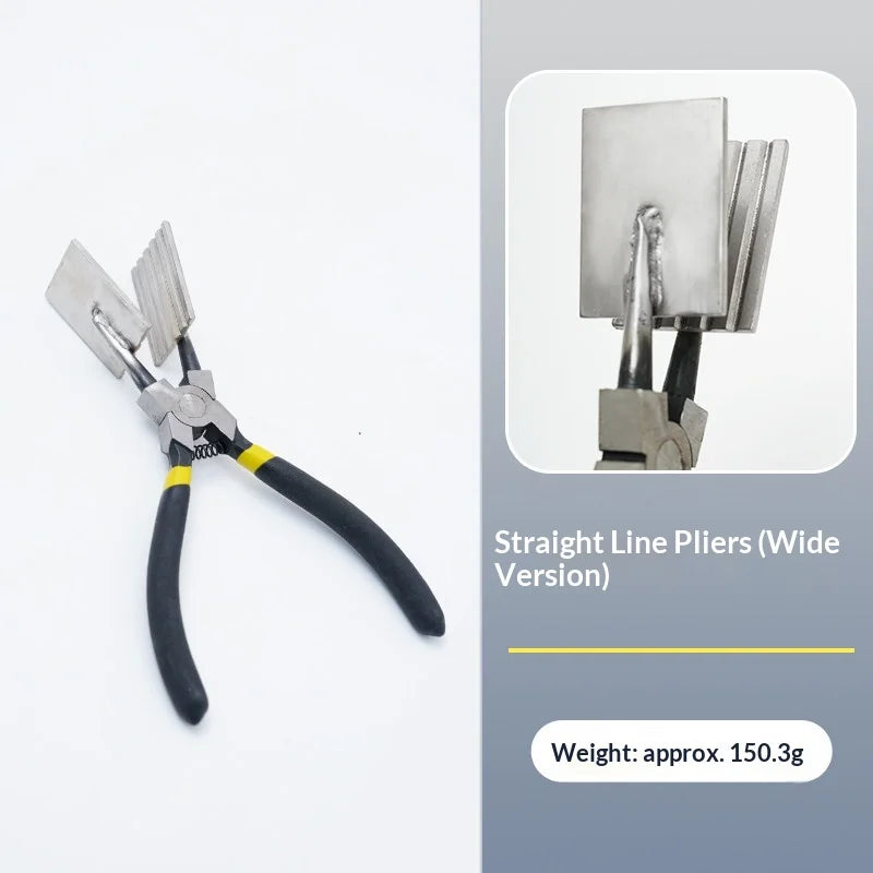 Glass Lampworking Pliers Flat Shaping Straight Pliers Handmade DIY Glass Blowing Craft Art Tool