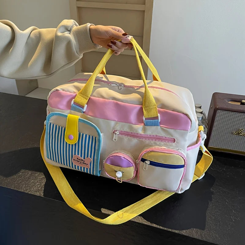 Women Dopamine Travel Luggage Bag Lightweight Carry on Storage Bag for Short Business Trip Gym Yoga Swimming Travel Duffle Bag