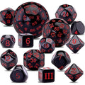 15Pcs/Set Polyhedral Dice D3-D100 Spherical RPG Complete DND Opaque Black 100 Sides Dices Role Playing Table Party Board Game