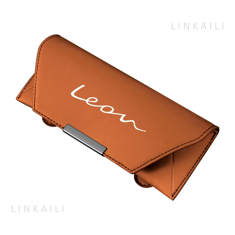 Customized logo car sun visor glasses clip for SEAT leon Arona Ateca IBIZA car owner driving sunglasses storage rack accessories