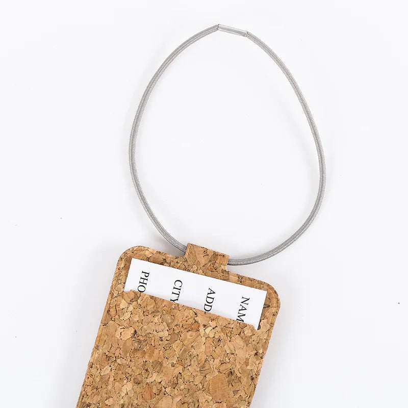 High Quality Cork Leather Luggage Tag Suitcase Identifier Label Baggage Boarding Bag Tag ID Address Holder PU Travel Accessories