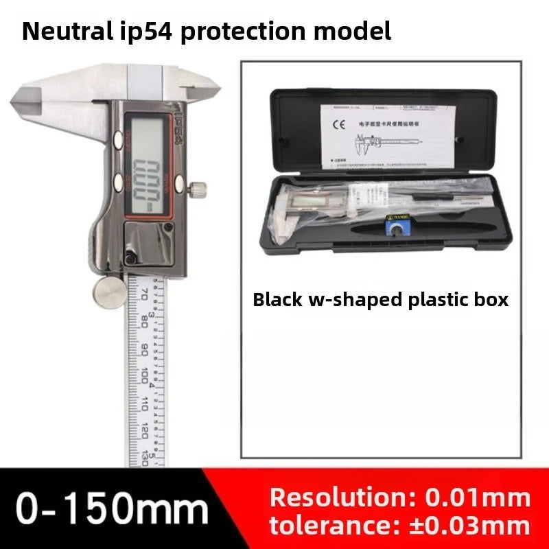 0-150/200/300mm Digital Caliper IP54 Dustproof Waterproof Protection Stainless Steel High Accuracy Industrial Gauge Tool