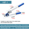 Manual Tube Bender Set for 1/2 5/8 3/4 Inch Tube Bender 9.25 to 22.22mm Copper Aluminum Thin Wall Steel 180 Degree Bends