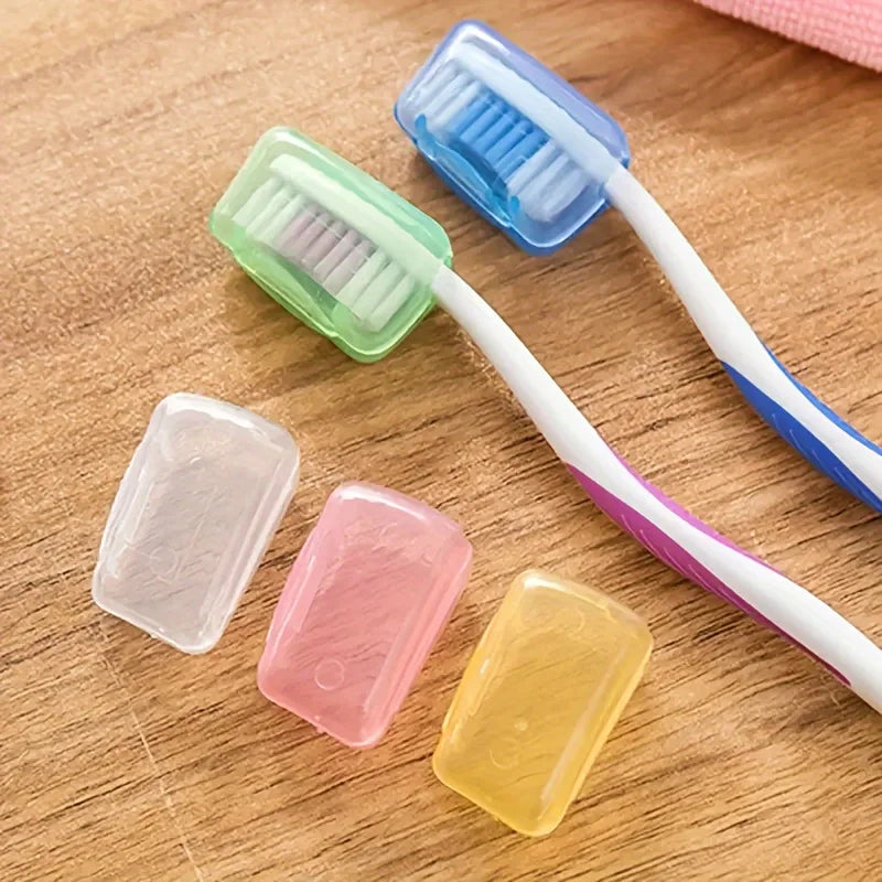 5Pcs Travel Toothbrush Head Caps - Hygienic Cover for Dental Brush Heads,Portable for On-the-Go. travel acessories