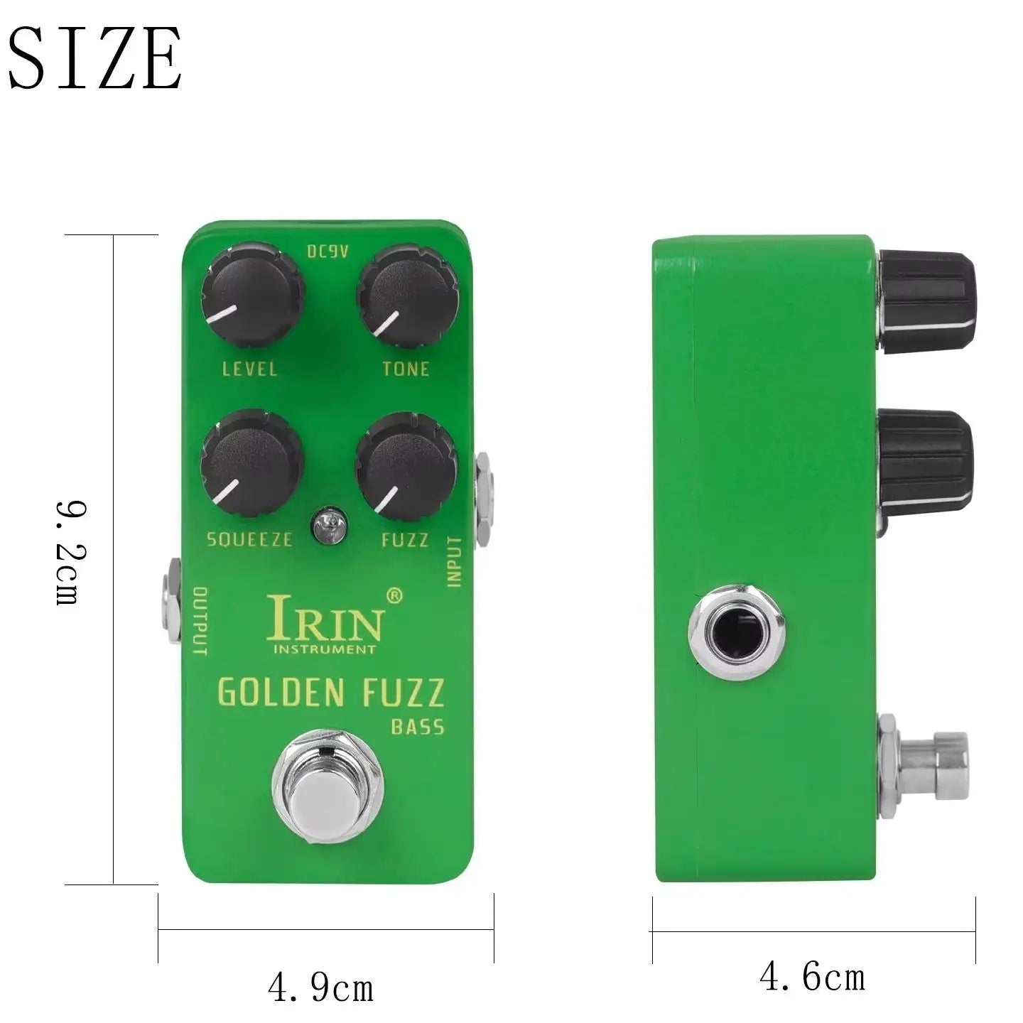 IRIN RS-20 Electric Guitar Effect Golden Fuzz Bass Effect Pedal True Bypass Mini Single Guitar Pedal Guitar Accessories & Parts