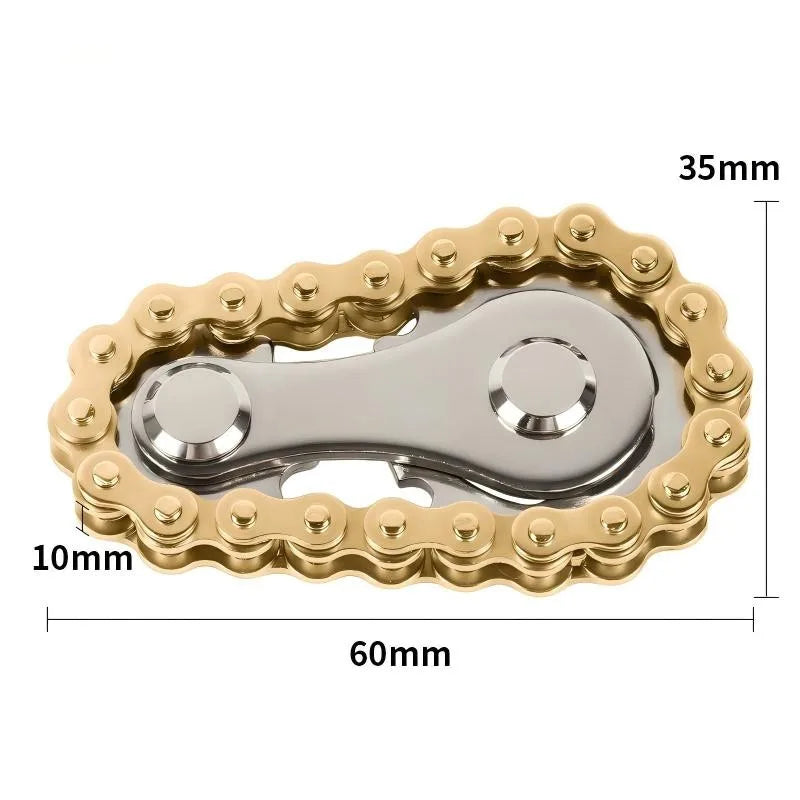 Metal Bike Chain Fidget Spinner Toys Sprockets Flywheel Fingertip Gyro Fidget Spinner Antistress Anxiety Toys for Kid Adult Gift
