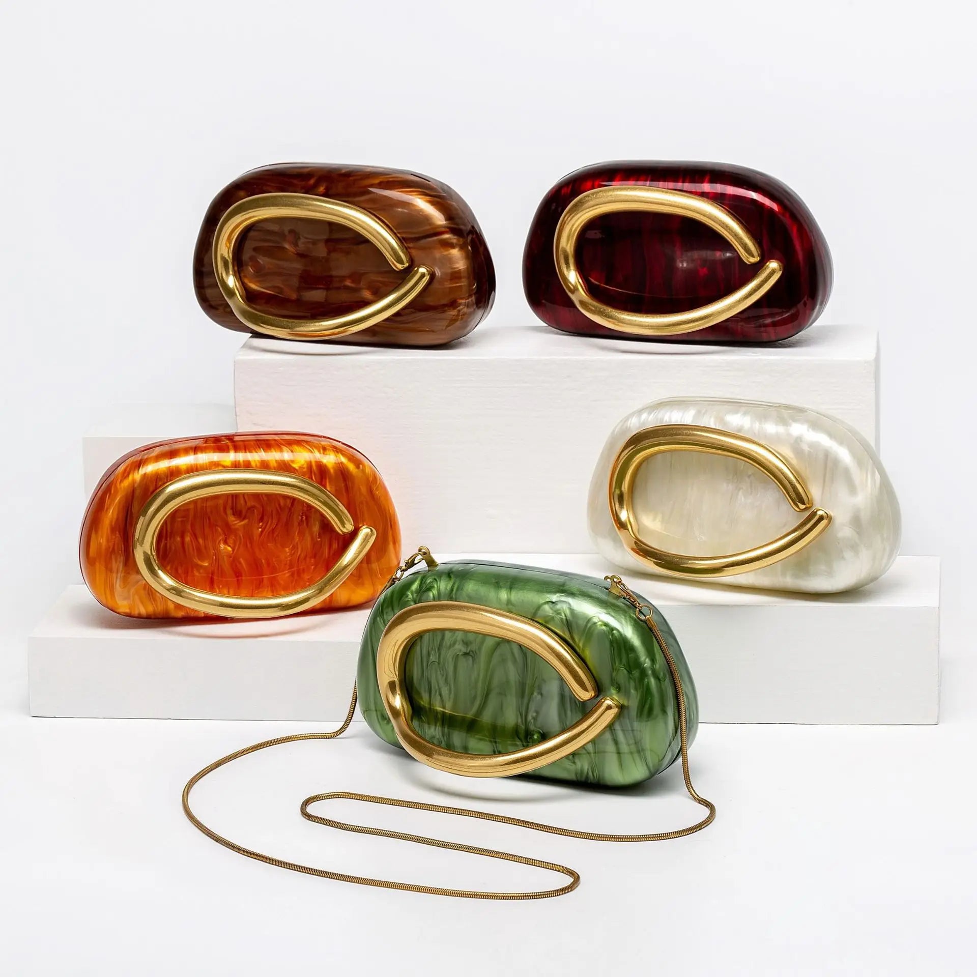 New Brand Designer Handmade Gold Closure Box Clutch Bag Women Evening Wedding Mini Female Wallets Party Cute Purse Bag Handbag