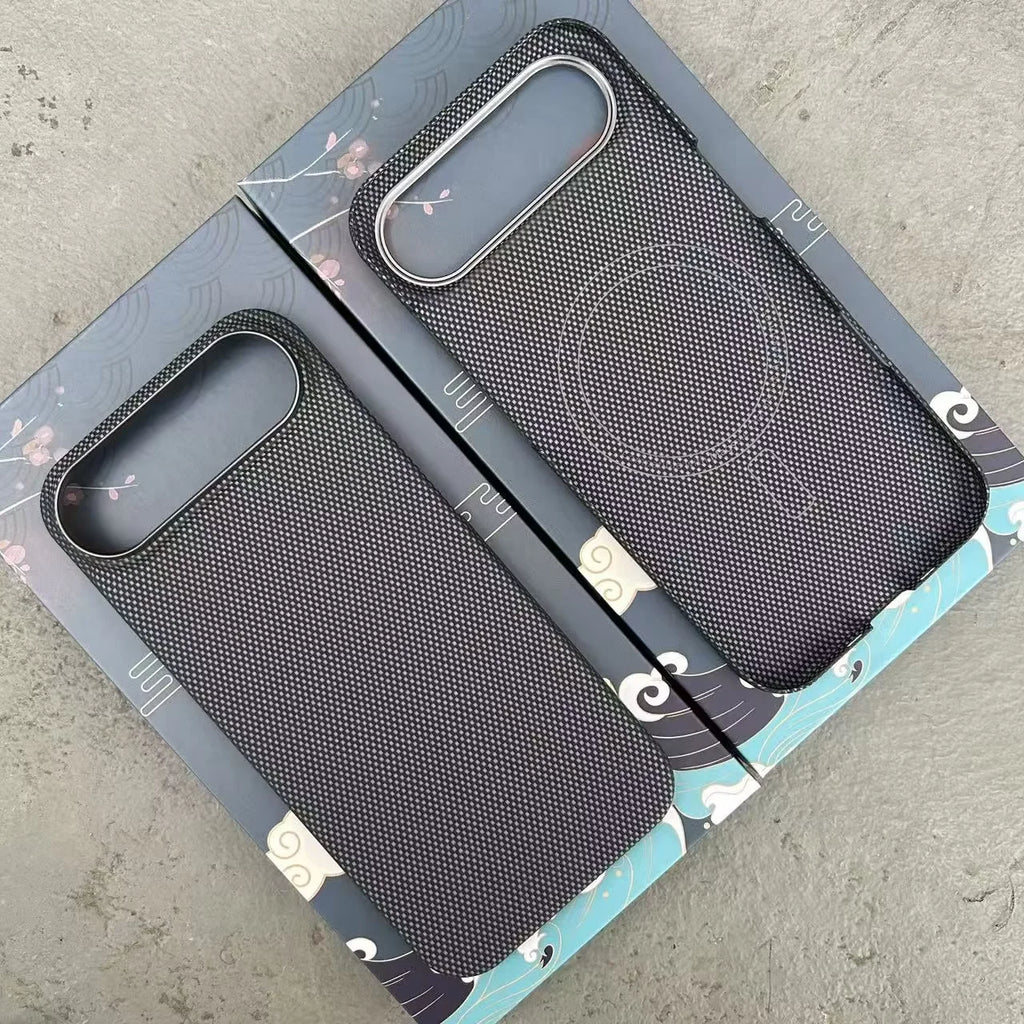For IPhone Air 17 Air Ultra Slim Lightweight Aramid Carbon Fiber Case Strong Magnetic MagSafe Case Aramid Fiber Cover