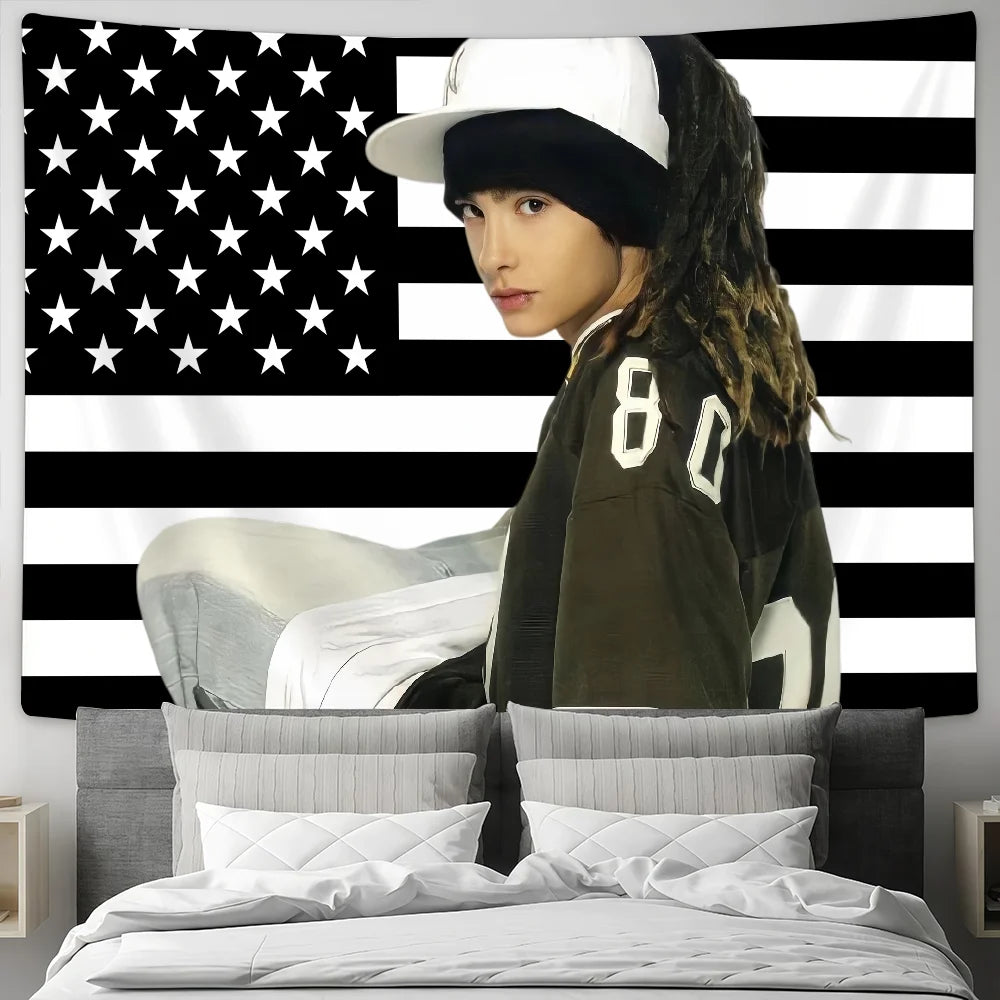 Singer T-Tom Kaulitz flag Custom Camping Garden Decor Party Backdrops Wall Art Family Gifts