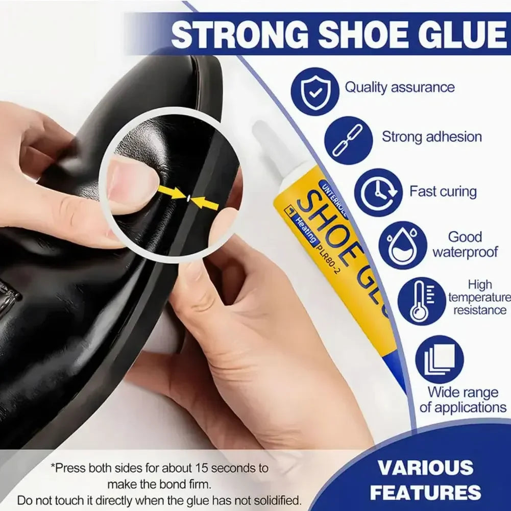 2Pcs 60ml Low Odor Waterproof Fast Dry Strong Adhesive For Boot Sneaker DIY Craft Fixing Transparent Soft Resin Shoe Repair Glue