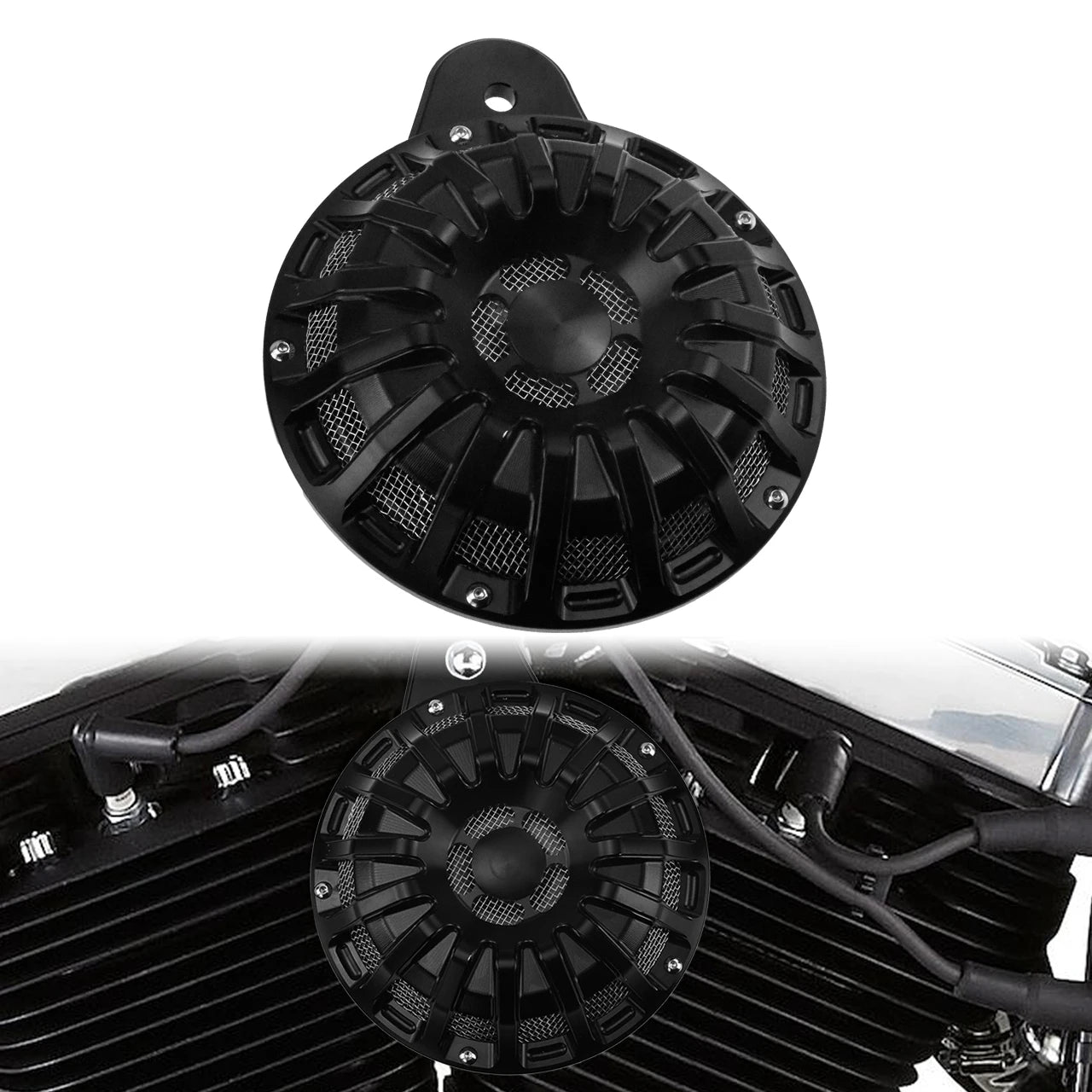 Motorcycle Horn Speaker Cover Black/Chrome Horns Cap For Harley Big Twin 1991-Up Touring Road King Softail Dyna Sportster 07-Up