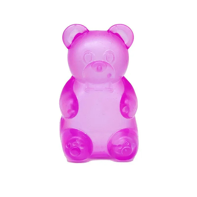 8cm NeeDoh Cute Gummy Bear Sensory Squeeze Toy with Jelly-like Filling Slow Rebound Stress Relief Toy To Alleviate Anxiety**