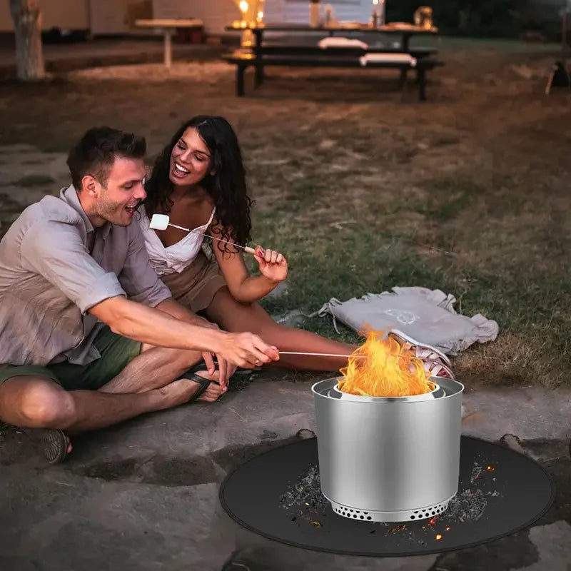New Design Barbecue Heat Insulation Fireproof Mat Bbq Fire Pit Mat Silicone Fiberglass Heat Insulation Mat Bonfire Mat Fireplace