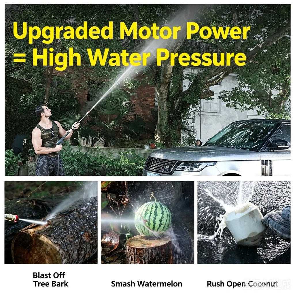 Zhinanche 220V High Power Pressure Washer Household Electric Car Wash Pump Portable Strong Cleaning Water Gun for Car Detailing