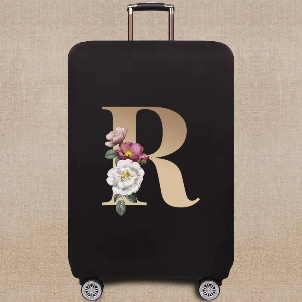 Luggage Covers 18-32 Protector Travel Luggage Suitcase Protective Cover gold letter series Stretch Dust Cover Travel Accessories
