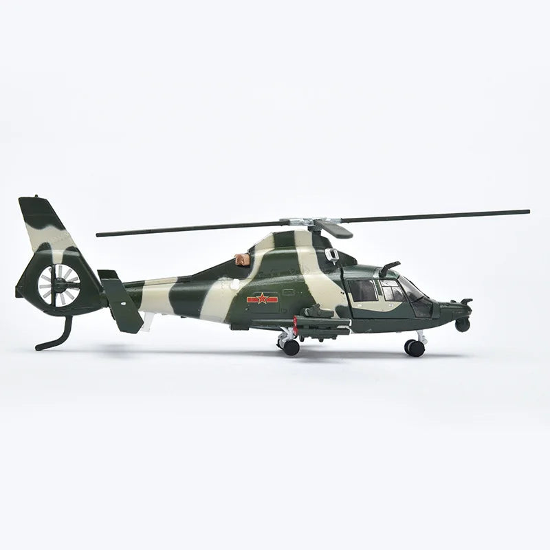 1:100 Scale Zhi9 Helicopter Model: Die-Cast Alloy Construction with Detachable Metal Base—High-Quality Realistic Model Toy