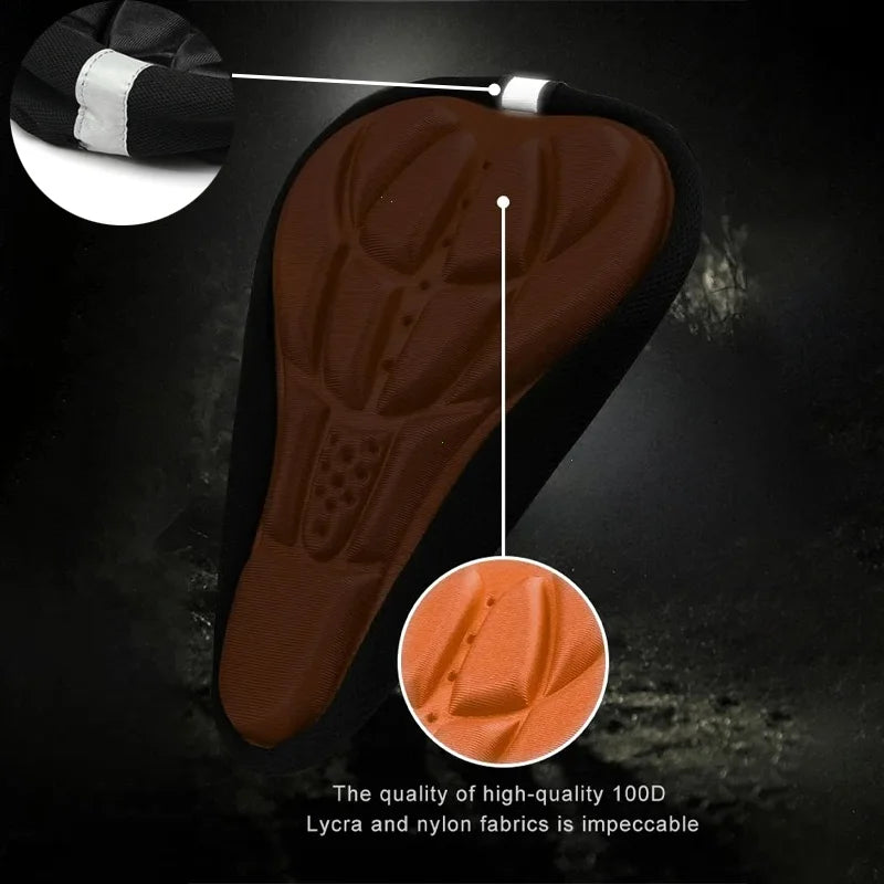3D Bicycle Saddle Soft Cover Comfort Breathable Sponge Foam Seat Cushion Cycling Seat Pad Outdoor Mountain Bike Accessories