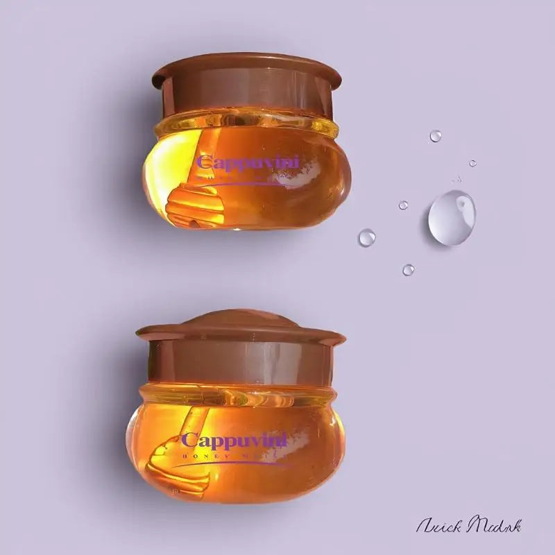 Cappuvini Moisturizing Honey Lip Oil Hydrating Overnight Honey Lip Balm Gloss Plump Reduce Lip Lines Sleep Lip Mask Lip Care