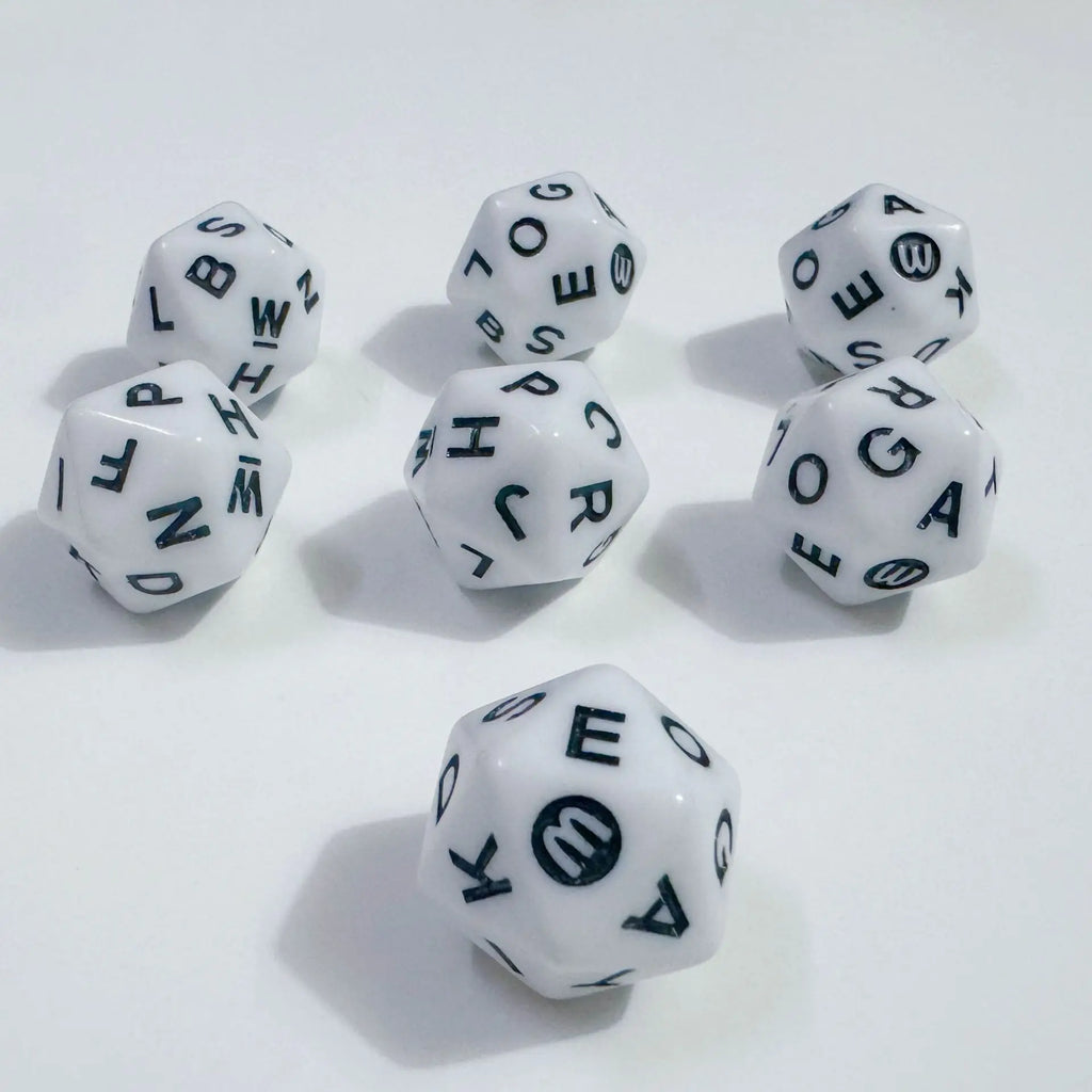 10 PCS/Set 20-sided dice with English letters