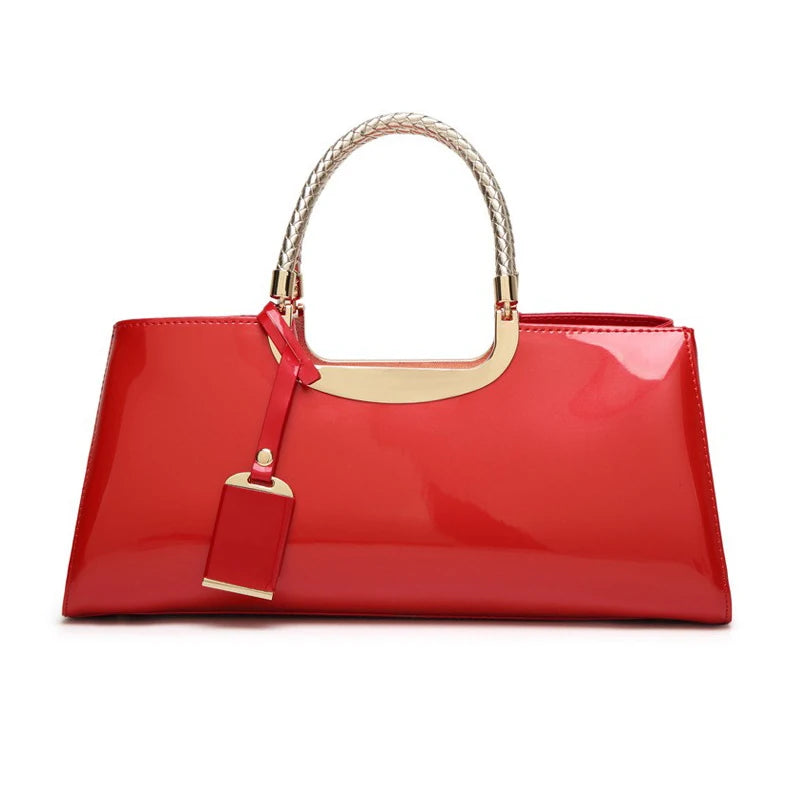 2026 New Trendy Patent Leather Glossy Crossbody Bag, Simple and Versatile Handbag, Women's Evening Bag