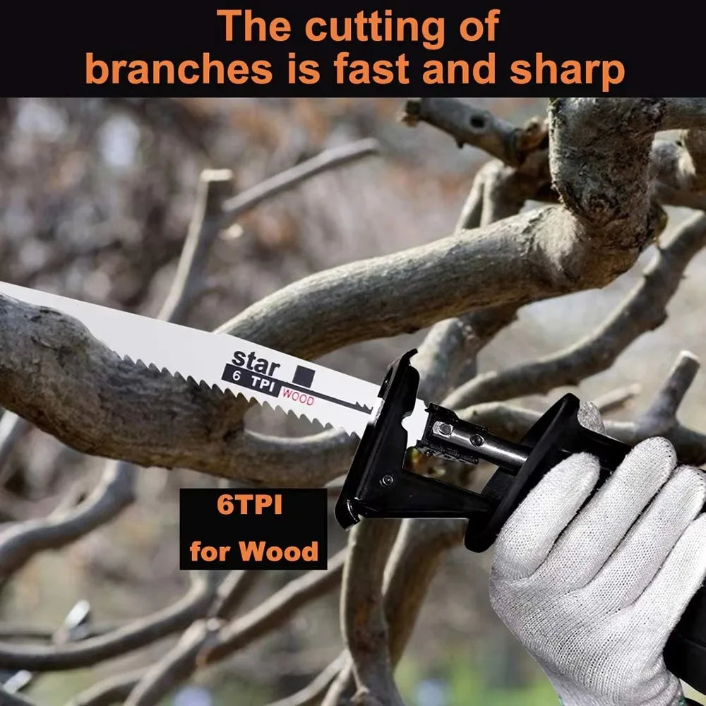 1set Reciprocating Saw Blades Saber Saw Handsaw Multi Saw Blade For Cutting Wood Metal PVC Tube Power Tools Accessories