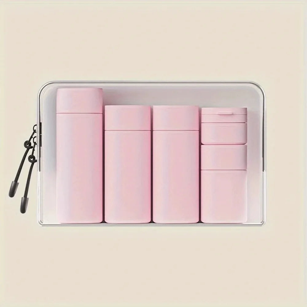 Silicone Travel Bottle Set Squeezable Container Leak-proof Toiletries Bottle Set Convenient Odorless Shower Soap Dispenser