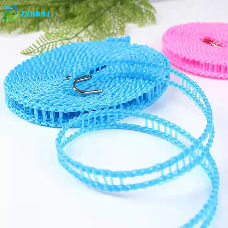 ●5/10Meters Portable Clothesline for Outdoor Indoor Home Travel Air Drying Rack for Clothes , Windproof