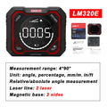 UNI-T LM320F/E/D Digital Inclinometer Laser Angle Meter High Precision 4x90° Relative & Absolute  Measure Magnetic Inclinometer