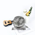 Luxury Design Gold Silver Metal Sequins Round Evening Bag Fashion Dress Party Wedding Clutch Bag Women's Hand Woven Circle Bag