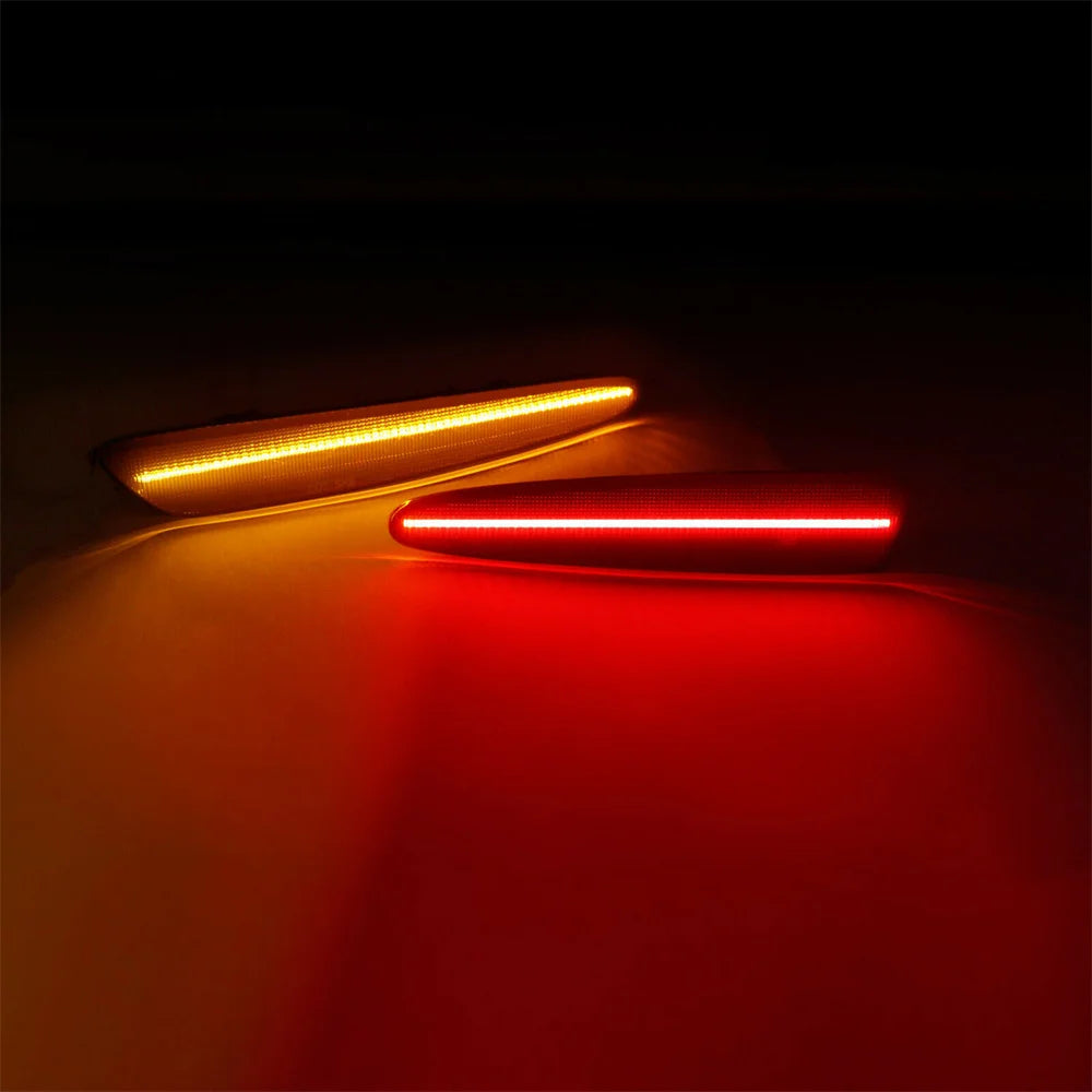Smoked Lens Front Amber Rear Red LED Side Marker Lights For Chevrolet Corvette C6 2005-2013 Fender Flare Lamp Turn Signal Light