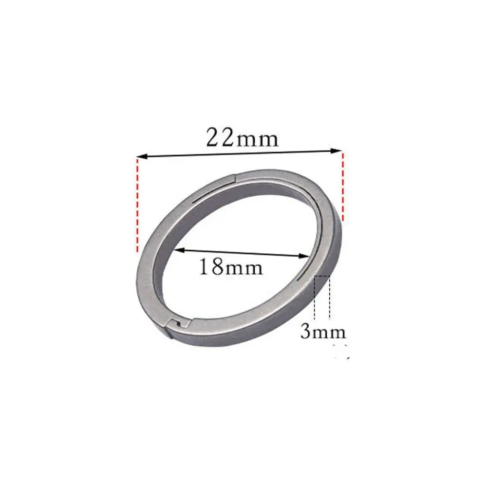 High Quality Real Key Rings 17/22/25/32mm Titanium Alloy Buckle Super Lightweight Titanium Alloy KeyRings Male Creativity Gift