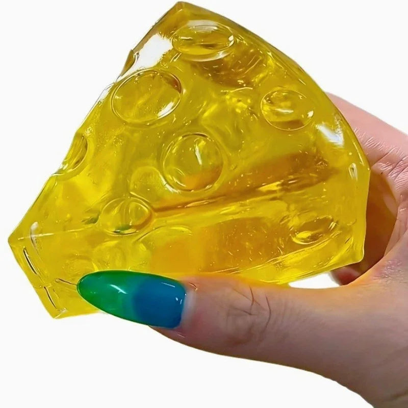 Squishy Honey Cheese Square Fidgets Toys Super Soft Mochi Cheese Squeeze Toy Funny Anti-stress Sensory Toy for Adults Gifts