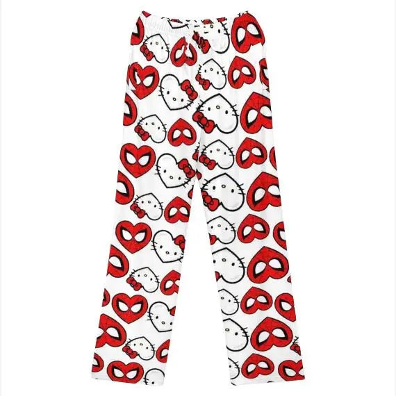 Spring Autumn Thin Hello Kitty Printed Women's Pajama Pants Summer Popular Loose Casual Pants Cartoon Home Casual Walking Pants