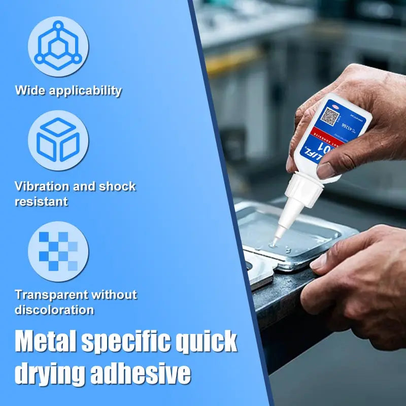 20ml, strong transparent 401 adhesive, rubber repair, multifunctional adhesive for metal plastic parts. Excellent bonding tool.