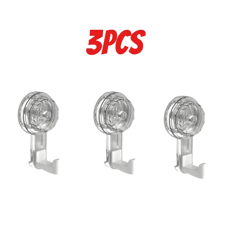 Heavy-duty load-bearing bathroom suction cup hook, no-drill, vacuum, no-trace, adhesive hook for kitchen, door, and wall