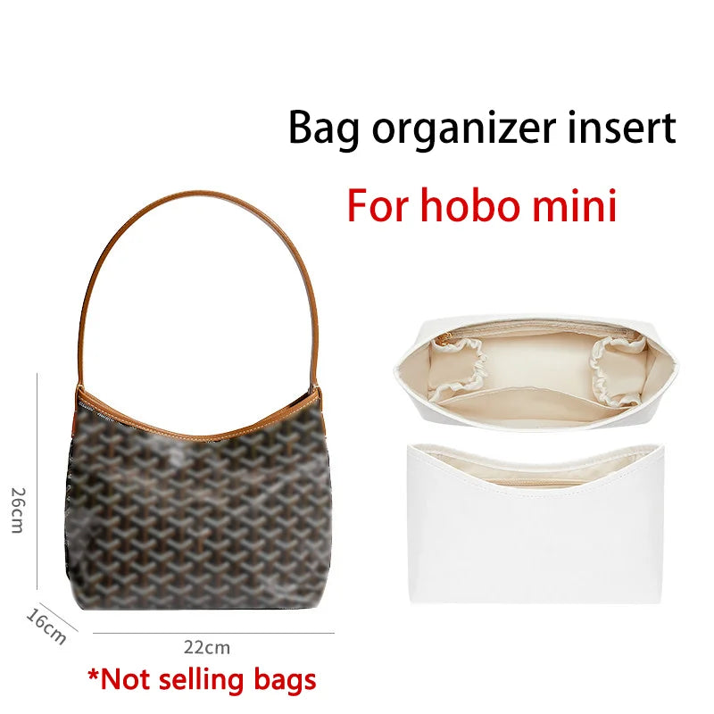 Bag Organizer Insert For Hobo Durable Fashion Wateproof Gift Bag Support Storage Inner Modification Bag Accessories