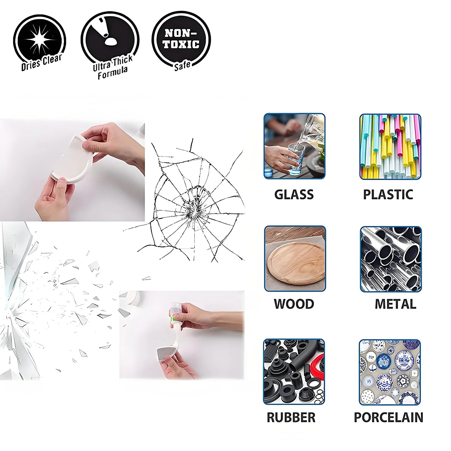 15pcs 502 Super Glue Instant Quick-drying Cyanoacrylate Transparent Adhesive Leather Rubber Wood Metal Glass Strong Bond Liquid Glass Glue High Viscosity Tool With precision dispenser 20g(0.7oz).